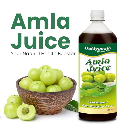 Image of Baidyanath Amla & Aloe Vera Juice Combo 1L Each | Natural Vitamin C, Antioxidant & Enzyme Rich | Helps in Gut Health & Skin Nourishment | Vegan, GMP Certified & Preservative Free (Pack of 2)
