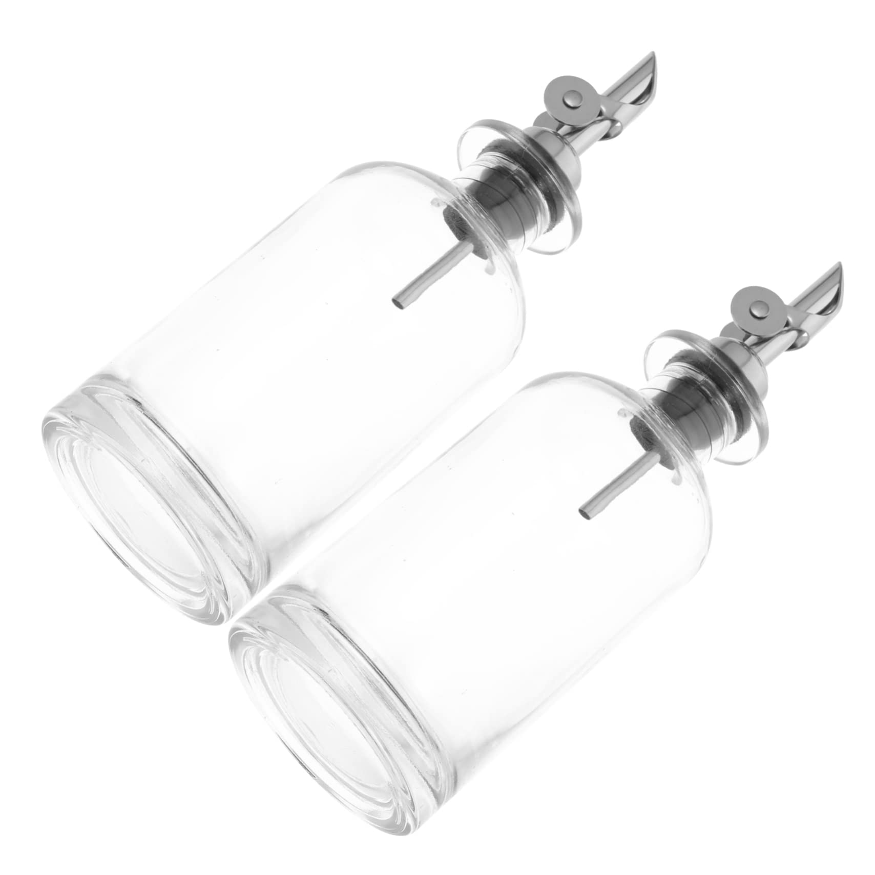Botellas Dispensadoras de Aceite y Vinagre 350ml, Vidrio y Acero Inoxidable