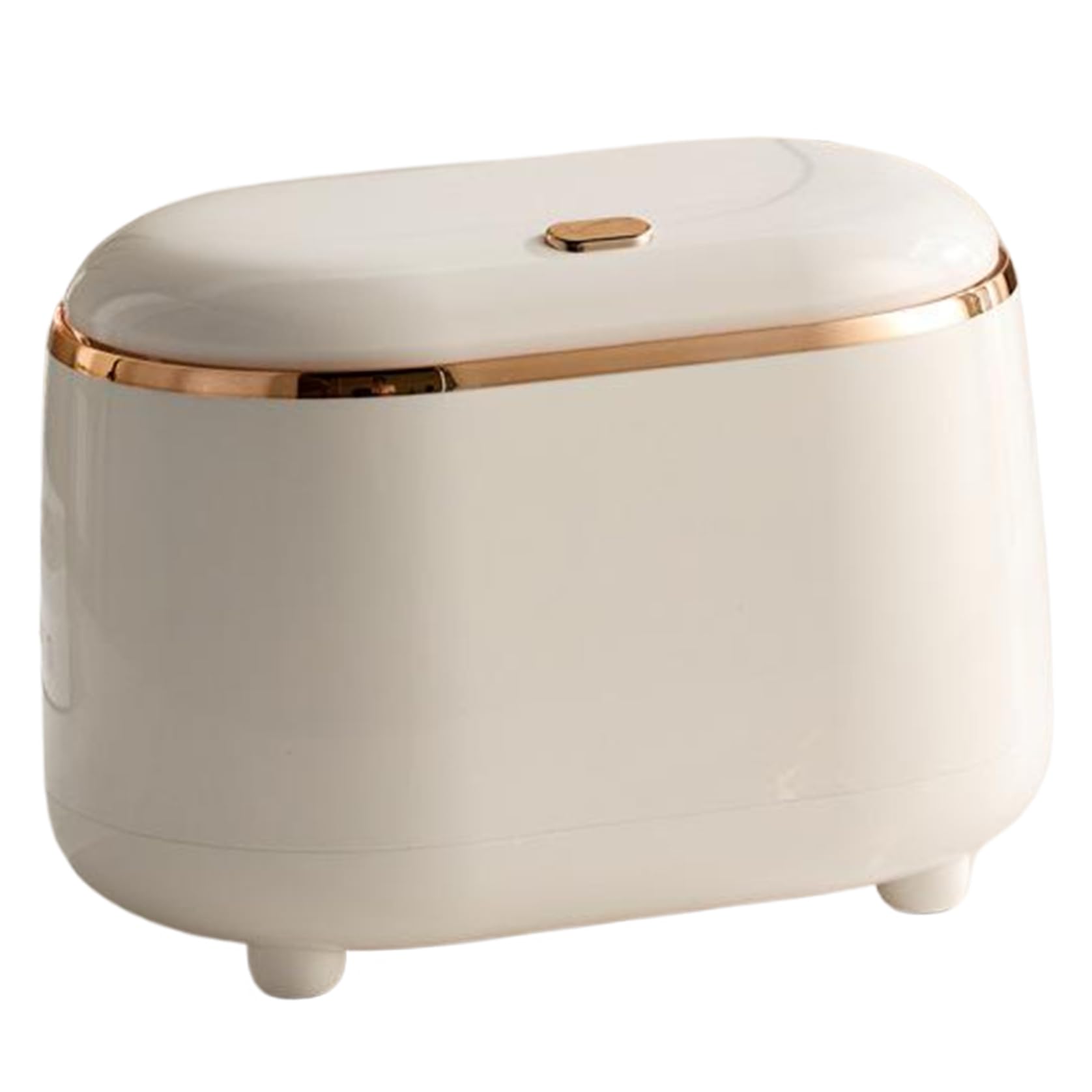 Mini poubelle de bureau en plastique double couche avec couvercle amovible