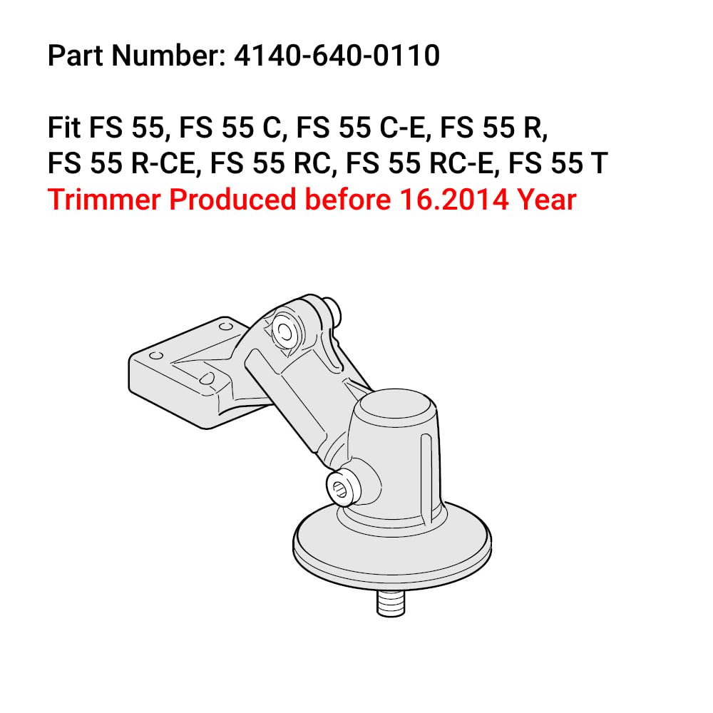 Trymer strunowy Skrzynia biegów Głowica skrzyni biegów do Stihl FS 55, FS 55 C, FS 55 C-E, FS 55 R, FS 55 RC, FS 55 T, wykaszarka do chwastów Weedeater Gearhead 4140-640-0110 (przed 2014)