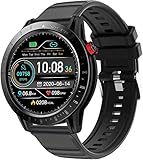Voigoo Reloj Inteligente, Smartwatch Hombre 3ATM Impermeable con 10 Modos Deportivos Cronómetro Pulsómetro Pulsera Actividad Inteligente Smartwatch Android iOS para Xiaomi Huawei iPhoneTeléfono