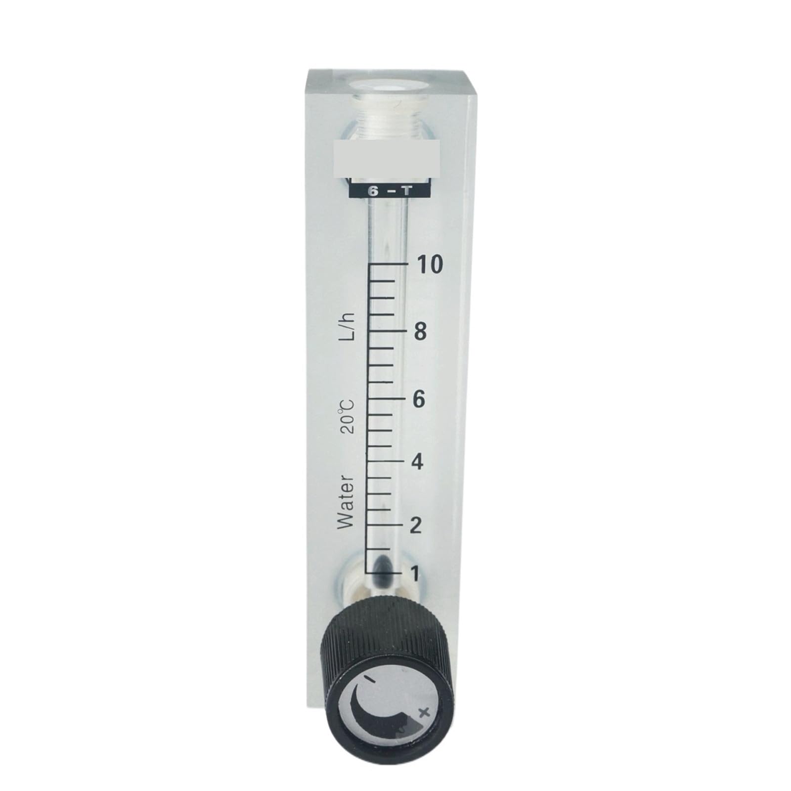 Rotámetro de caudalímetro líquido de agua con Panel acrílico de LZM-6T de 1-10L/h con válvula de Control, tubo OD de 8mm