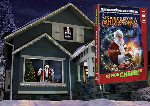 AtmosFX Night Before Christmas Digital Decorations DVD for Christmas Holiday Projection Decorating