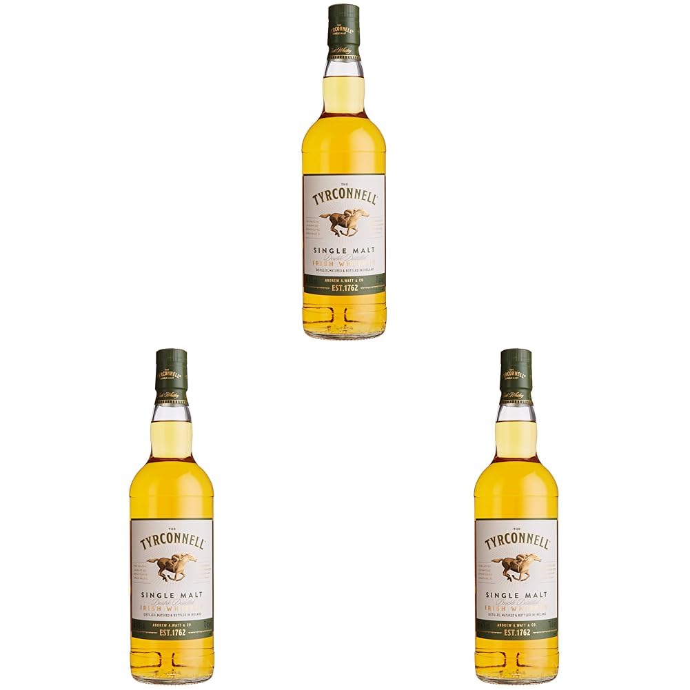 The Tyrconnell | Single Malt Irish Whisky | charaktervoller Geschmack durch Zweifach-Destillation | 40% Vol | 700ml Einzelflasche (Packung mit 3)