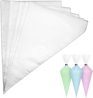 100-Pack 12-Inch Disposable Explosion-Proof Piping Bags, Icing Decorating Tools for Cake/Biscuit Decoration Piping Bags（With tie wires）