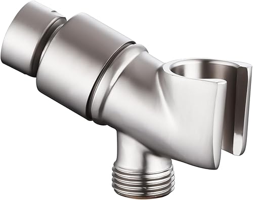 Miniatura 17 de Soporte de cabezal de ducha de mano de metal, soporte ajustable para varita de ducha con soporte universal para brazo de ducha y bola giratoria