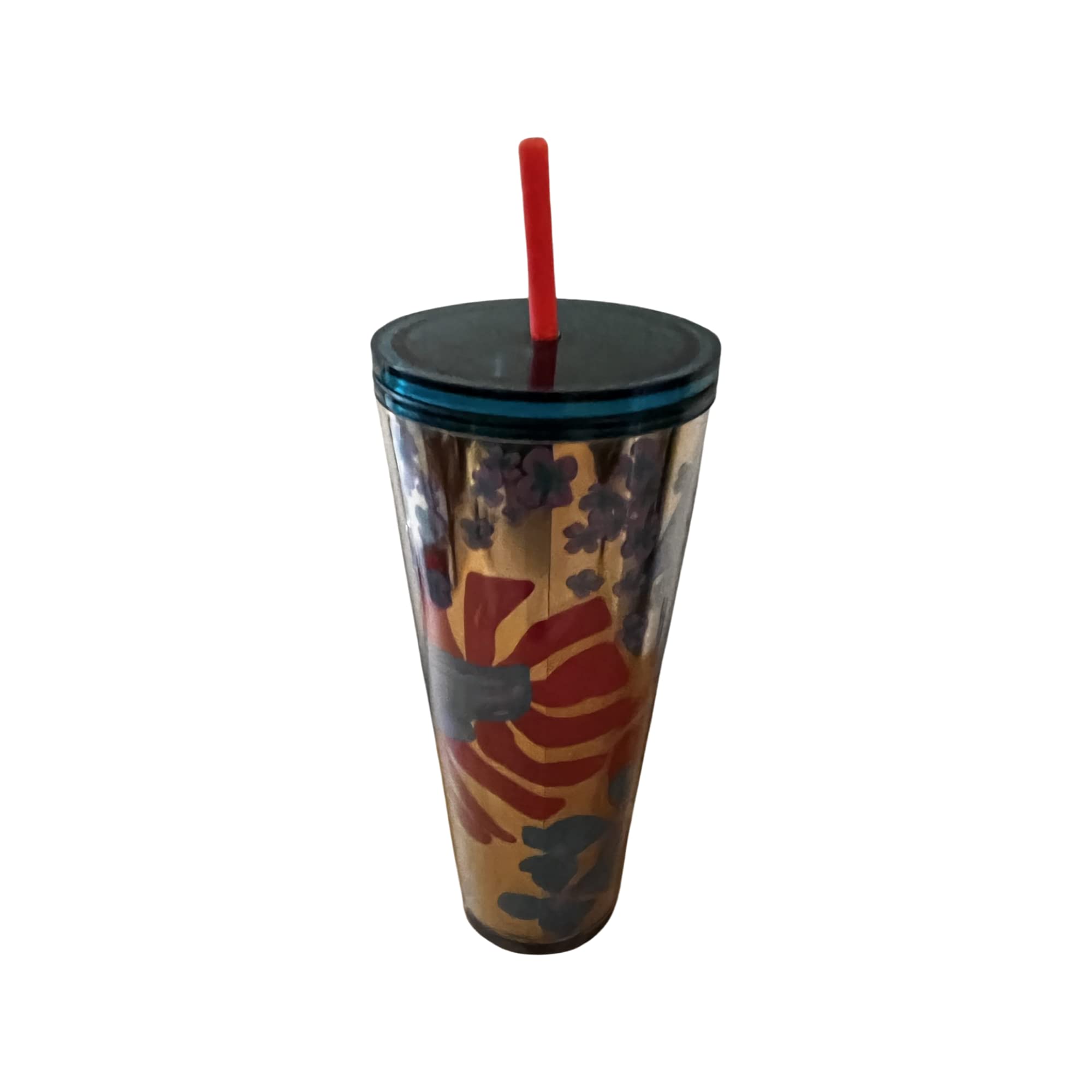 Amazon.com | 2022 Summer Starbucks Blue and Gold Floral Acrylic 24 oz Venti  Tumbler: Tumblers & Water Glasses