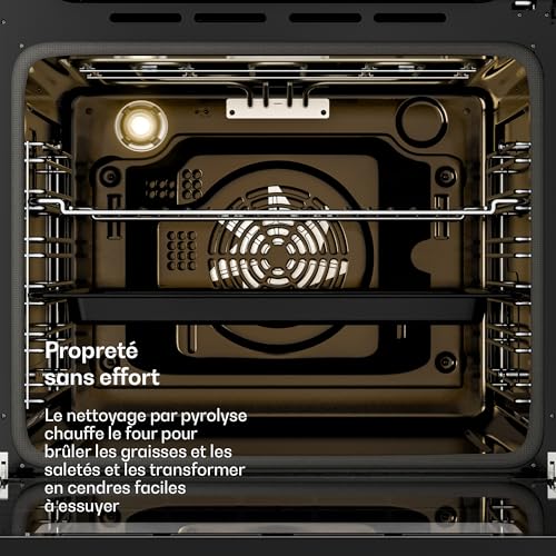 Klarstein Four Encastrable Pyrolyse Chaleur Tournante 11 Modes Classe A Design Rétro Four Électrique 60cm - vue 8