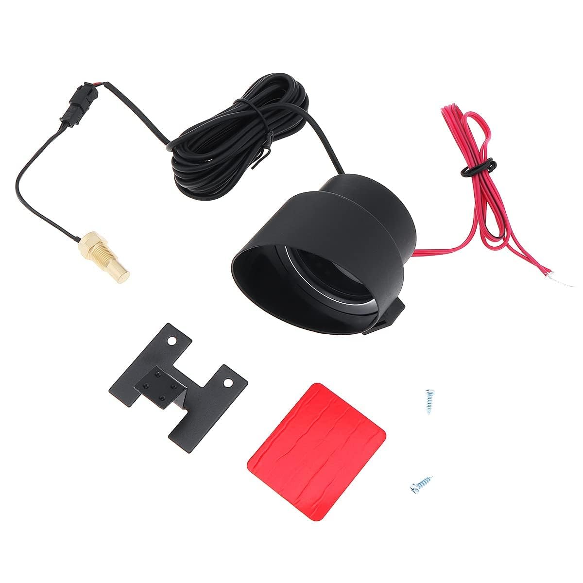 Jauge de température de l'eau, 2 pouces 52 mm rond LED numérique 12 V universel jauge de température de l'eau avec capteur pour voiture camion véhicule