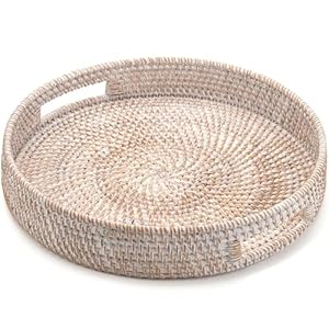 Ximisise Rattan Serviertablett mit Griffen