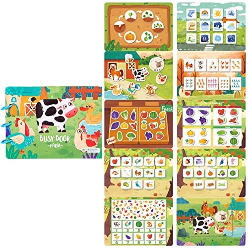 Livro Sensorial para Crianças - Livro Ocupado Educacional Sensorial para Crianças,Livro Montessori o