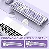Wireless Keyboard and Mouse Combo, Full-Sized Wireless Keyboard and Adjustable DPI Mouse, 2.4GHz USB Receiver, Silent Keyboard and Mouse for PC, Windows, MAC, Desktop, Laptop(Purple) #3