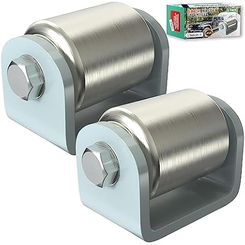 LATCH.IT 2 Pack Skid Wheels | 2” Weld-On Trailer Skid Wheels | Heavy-Duty Steel Wheel Trailer Rollers | Metal Roller | Micro Rollers for RV | 2” Ball-Bearing Steel Rollers to Protect RV Undercarriage Cover