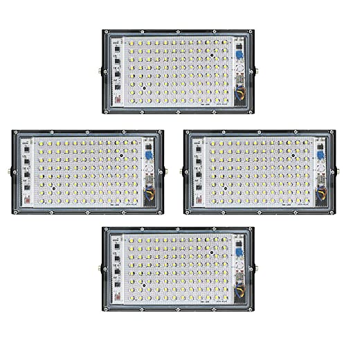 Image of MLD BL2307 100 Watts Brick LED Flood Light AC 220V Waterproof Focus Floodlights for Indoor Outdoor Led Lights | White | 100W | Pack of 4