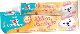 Gel Dental Infantil Sem Flúor Lilica Ripilica Sabor Morango 50G, Condor
