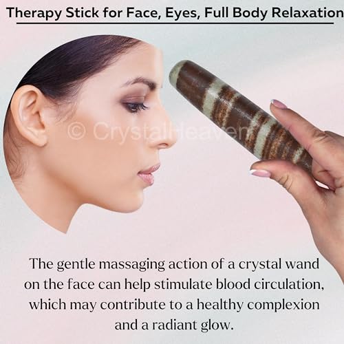 Image of Shiva Lingam Narmada Stone Crystal Wand - Smooth Crystal Wand for Energy Healing, Chakra Balancing, Meditation and Home Decor - Crystals and Healing Stones for Gift