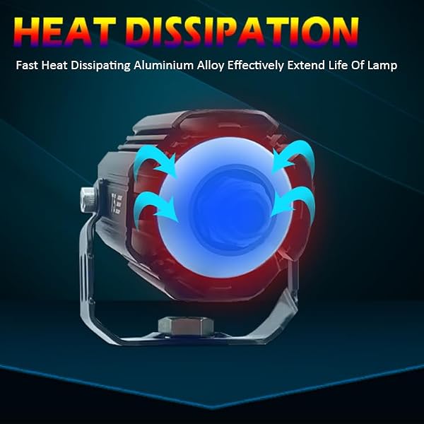 PLUSBEAM Motorcycle Driving Lights,60W Motorcycle Spotlight Waterproof Super Bright Dual Color 3 Modes LED Auxiliary Work Fog Light with Wiring Harness Kit for Truck Car SUV ATV… by PLUSBEAM - Used condition - Image 7