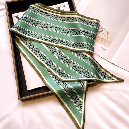 4PCS Long Silk Head Hair Neck Belt Bag Scarf Scarves With Ring Clip Buckle For Women3