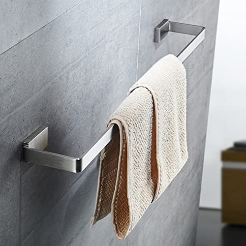 Acier inoxydable SUS 304 pour ce rack de serviette poli de 80 cm au design argenté durable