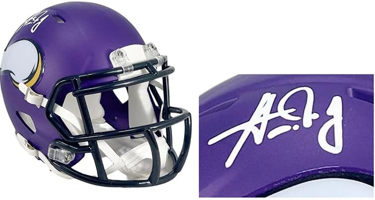 Aaron Jones Signed Speed Mini Football Helmet (Beckett)