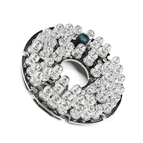 Bettomshin 1 placa iluminadora infravermelha LED OD de 6,1 cm 48 LED, lâmpada de placa redonda de 45