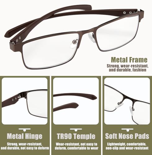 Image of Photochromic Progressive Multifocus Reading Glasses Men Transition Blue Light Blocking Multifocal Computer Readers