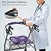 Rerteryuro Purple Marble Rollator Walker with Seat Cover Walker Accessories Rollator Walkers for Seniors with Seat Cover Set Stretchable Protection Covers