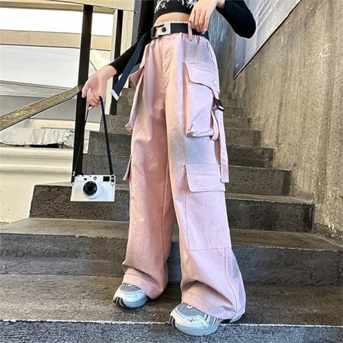 Cargo Pants Girl Baggy Parachute Pants Woman Mutil Pockets Loose Fit Y2k Casual Pants for Girl Uniform Pants3