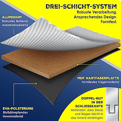 Masko® 3er SET Alu Boxen | Alubox | Alukiste | Werkzeugkoffer | Werkzeugkasten | Transportbox | Werkzeugkiste | Lagerbox NEU Werkzeug Box |
