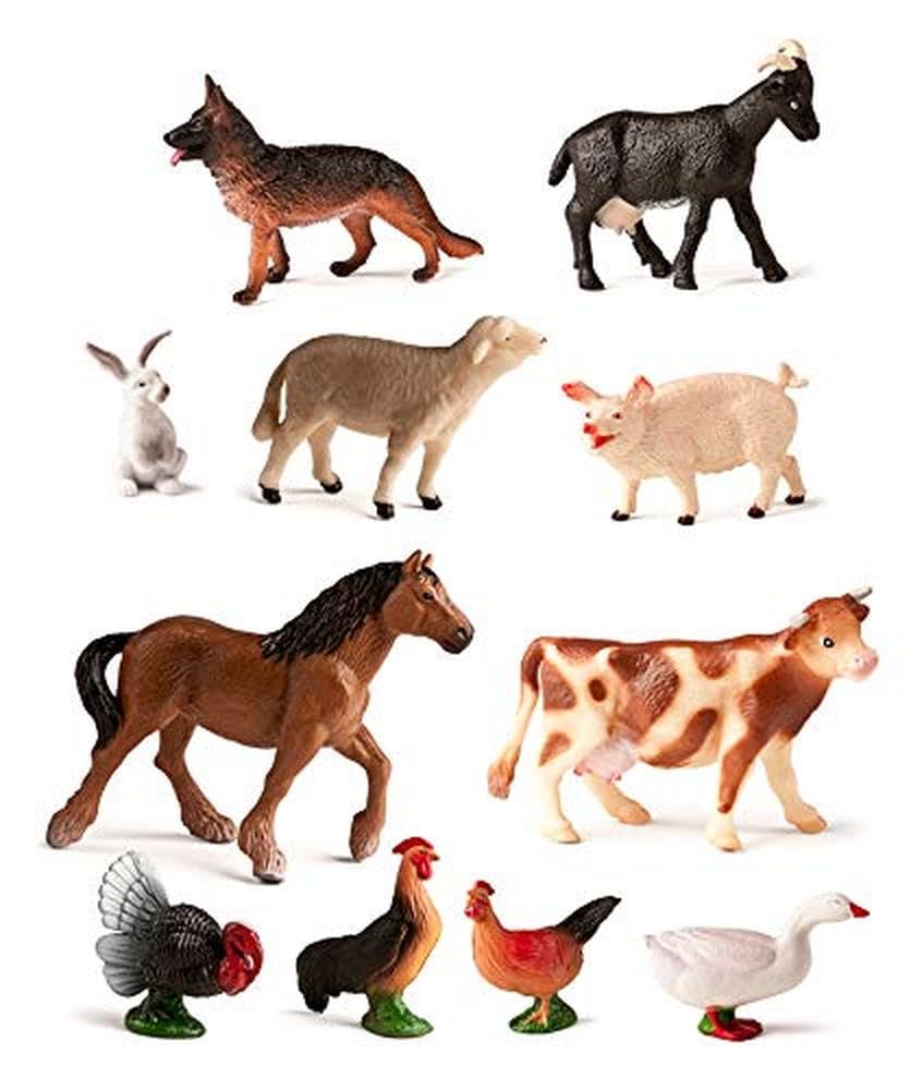 Miniland - Animales de la Granja de Juguete, 11 Figuras