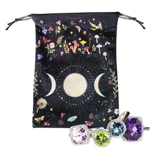 Borsa Per Carte Dei Tarocchi - Custodia Con Coulisse Magic Moon Borse Per Gioielli Porta Dei Con Cordoncini Portagioielli Per Dadi Regali Con