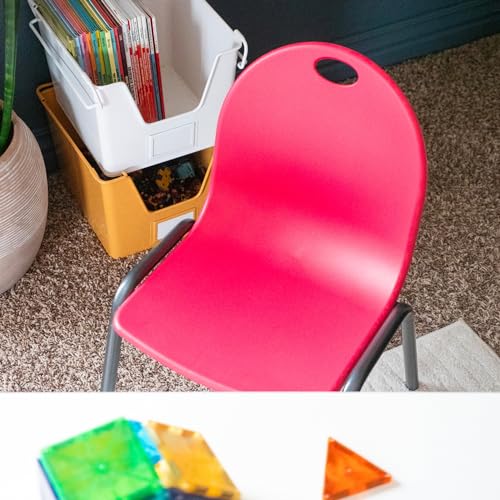 Backyard Discovery 12" Kid's Stacking Chairs-4 Pack-Red - image 6