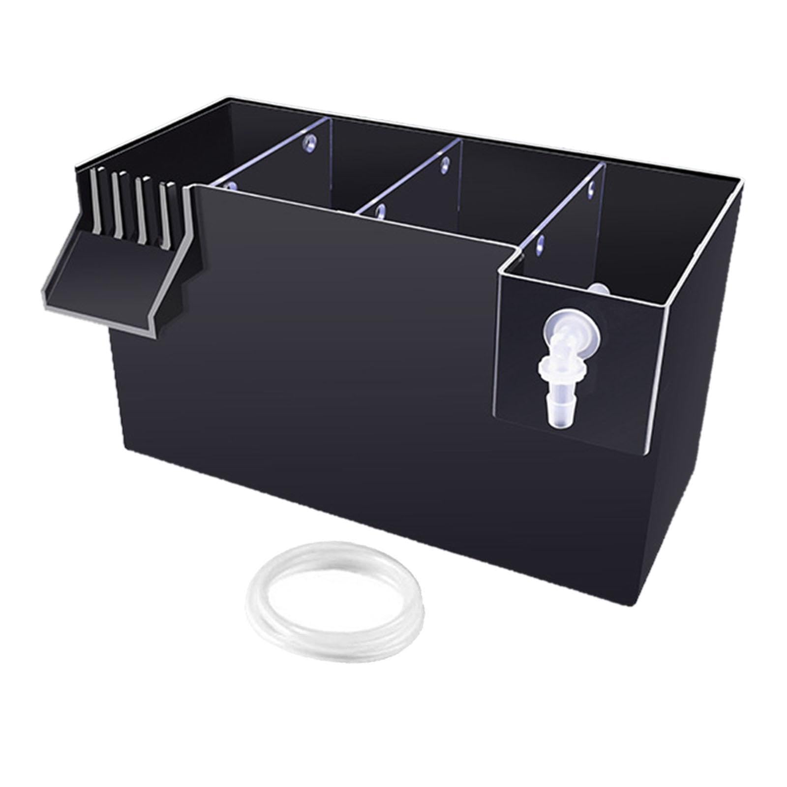 perfk Filtro per Acquario, Scatola Filtro sospesa, Filtro Silenzioso per Acquario, Scatola Filtro Esterna, Accessorio per Scatola filtrante per Acquario di, Nero 26x13.5x15cm