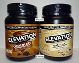Elevation by Millville Whey Protein Powder Blend 2 Flavors Chocolate & Vanilla Combo Bundle 32oz 907g (Pack of Two)