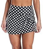 ALove Polkadot Swim Skirt for Women High Waisted Skirted Swim Bottoms Swimsuits S