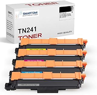SMARTOMI 4PK TN241 TN245 Compatible KCMY Toner Cartridges Brother TN241 TN245 for used with Brother Color Printer DCP9020CDW HL3140 CW DCP9015CDW HL3150 CDW MFC9340CDW HL3170 CDW MFC9330CDW MFC9130CW