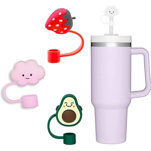 Cute Silicone Straw Covers 8mm