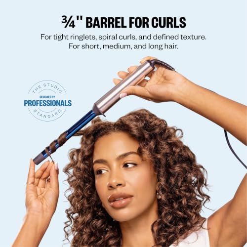 Image of BabylissPRO Nano Titanium Professional Curling Wand For All Hair Types, Reaches 430 Degrees For Long Lasting Curls