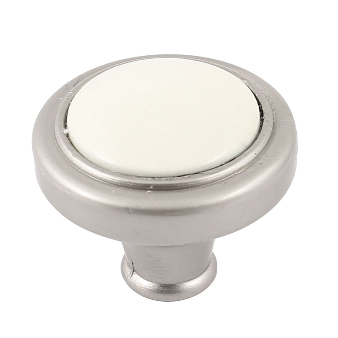 Aexit White Gray Nuts Screw Mounted Cupboard Drawer 3cm Dia Pull Handle Nuts Knob Handle