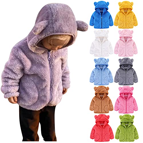 Toddler Boys Girls Puffer Packable Jacket Lightweight Water-Resistan𝐭 Ears Print Zip Hooded Kids Parka