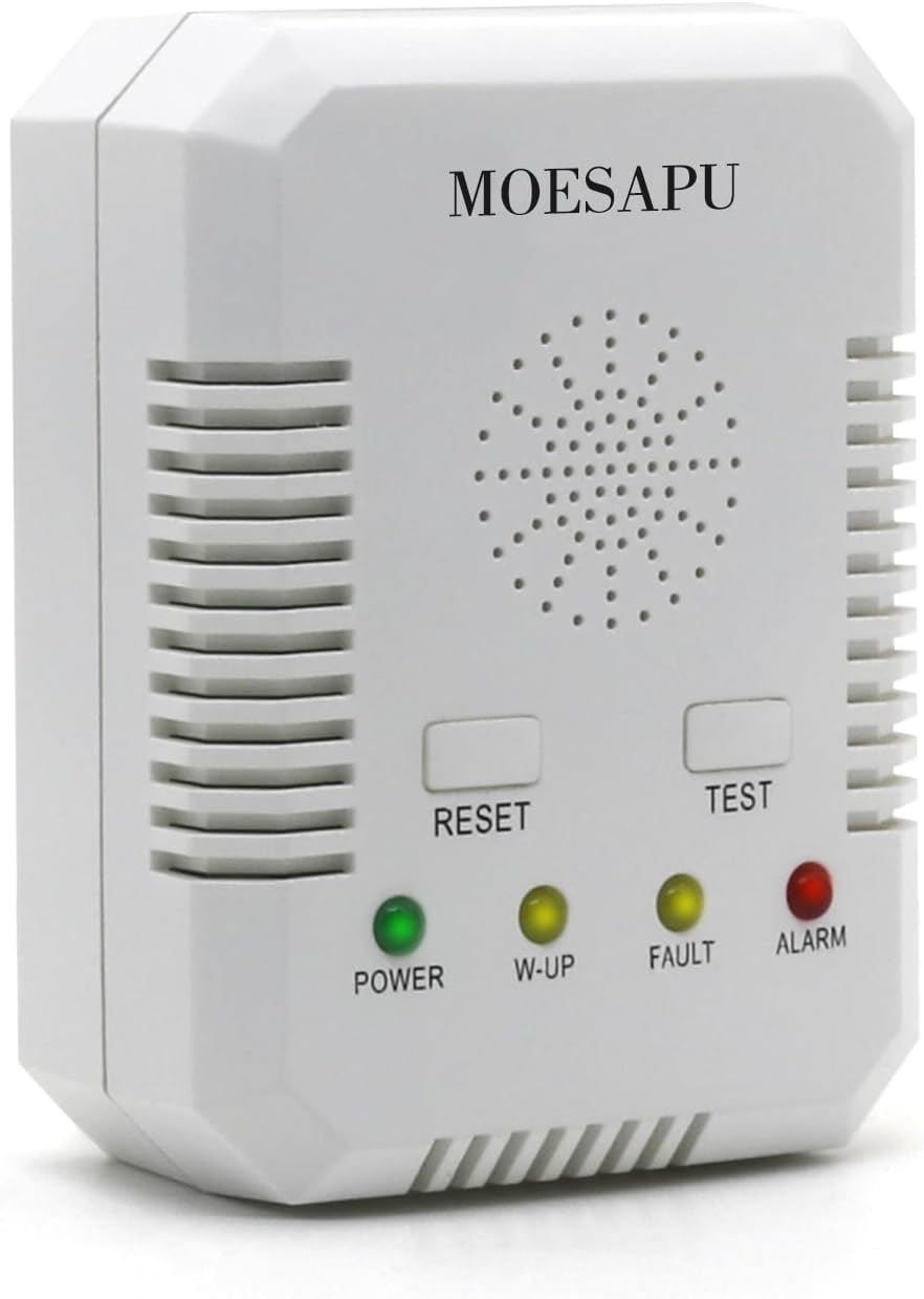 Carbon Monoxide Detector and Combustible Gas Detector Alarm with Line Combination 2-in-1 Co Combustible Gas Leak Detector,Propane,LPG,Gas Leak Alarm for Kitchen/Home