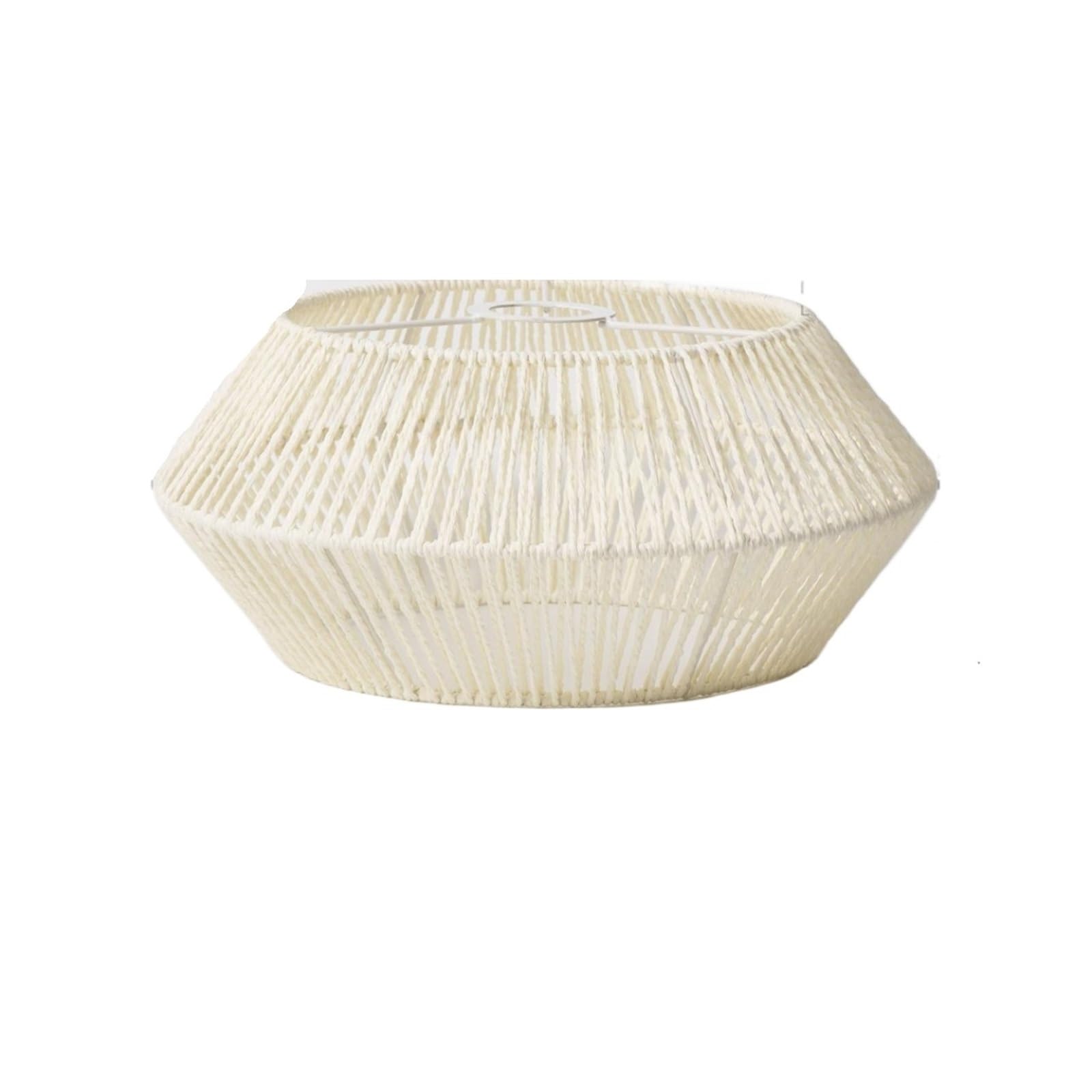 RRYPBOVG Pendant Lights Shade Hand-Woven Paper Rope Chandelier Lampshade Balcony Restaurant Ambient Lighting Hotel Creative Lightings(White)