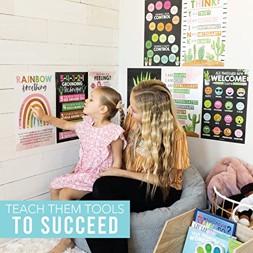 8 Cactus Calming Corner Classroom Posters Preschool Classroom Decorations - Calm Down Corner Classroom Decorations For Preschool Teachers, Feelings Chart For Kids Educational Posters For Classroom #TOP3