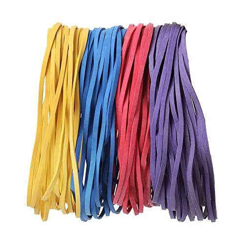 ZZLBZN 25Pcs Large Elastic Rubber Bands, Sturdy Thick & Stretchable Colored Bands, Natural Elastic Bands for School Home Office Supplies Industrial Crafts DIY Everyday Use 180mm