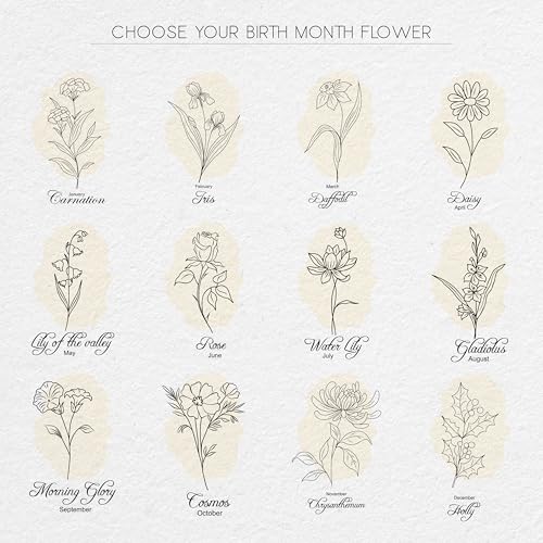 Personalized Women's Wallet with Name & Birth Flower - Customized Wristlet Wallet, Custom Engraved Bifold, 11 Card Slots, Zipper Coin Pocket - Black - Gift for Her, Wife, Mom, Daughter2