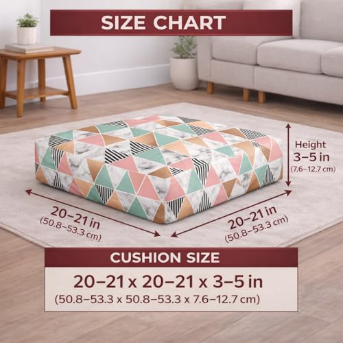 Image of STITCHNEST 'Contour Fit Series' Stretchable Printed Wooden Sofa Cover (Pack of 4) - Elastic Wooden Chair Cover | Wooden Sofa Seat Cover | Size - 20-21 x 20-21 x 3-5 in