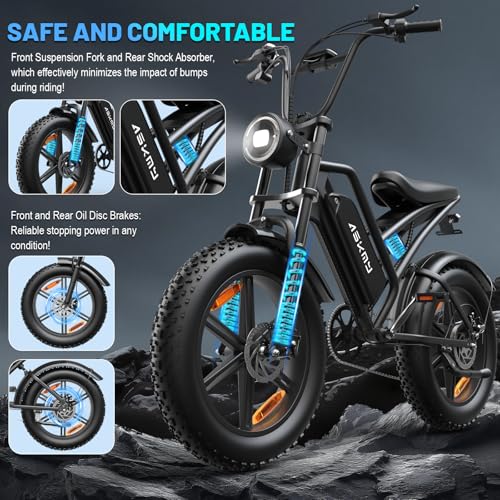 Electric Mountain Bike for Adults, 1500W Peak Motor Ebike,