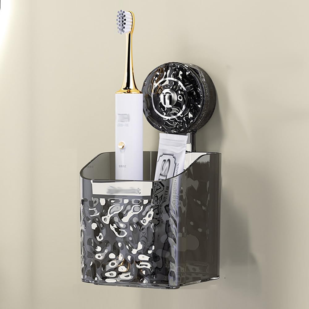 ELEFOCUS Shower Caddy Shower Suction Cup Shelf Basket Light Luxury Style Glacier Pattern One Second Installation Suction Cup
