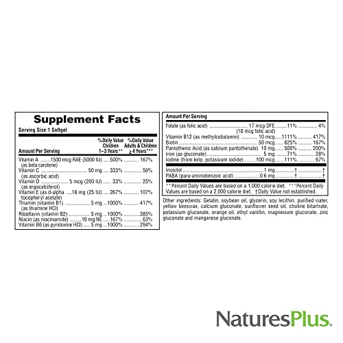 Natures Plus AMINAL PARAD Childrens Vita-Gels - 90 Easy To Swallow Softgels - Natural Orange Flavor - Childrens Multivitamin & Mineral Supplement thumb #4