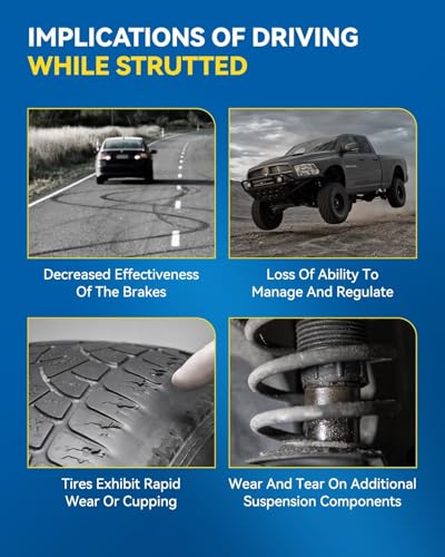 Image of PHILTOP Front Struts for Ford F150 2015 2016 2017 2018 2019 2020, Shock Absorber Complete Suspension 173032L+173032R, Struts with Coil Spring Assemblies SAA728 2 Pcs